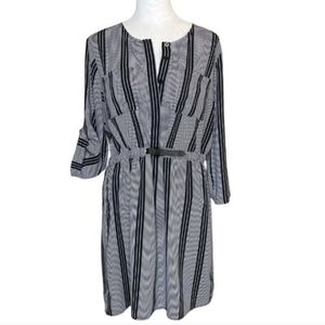 Delaine Black and White Shirt Dress Polka Dot Belted Stitchfix